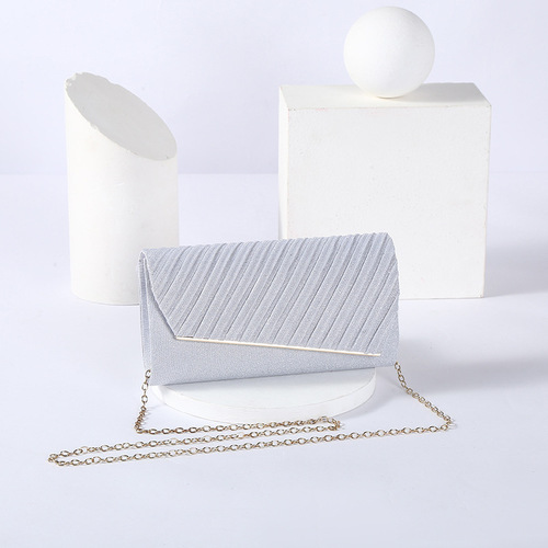 Cross-border lady's temperament cross-body bag, banquet fine glitter twill handheld bag, European and American bar handbag wholesale