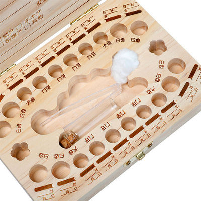 Milk tooth Storage box Boys and girls baby Lanugo Keepsake gift solid wood Tooth Collection Save Manufactor