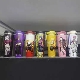 史丹利同款卡通汽车双饮盖不锈钢保温保冷杯手提冰霸杯大容量车载