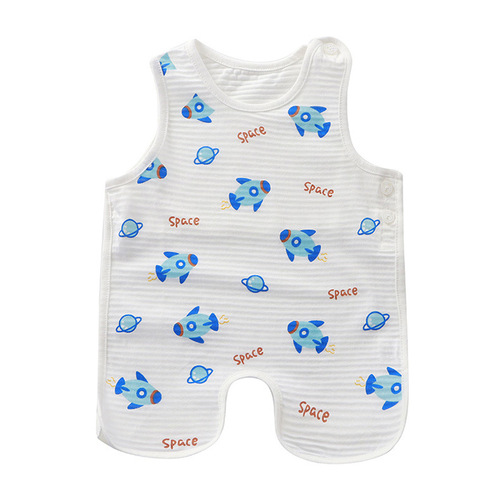 Baby belly band half-back summer thin crawling suit pure cotton baby leg belly wrap newborn back-style air-conditioning suit