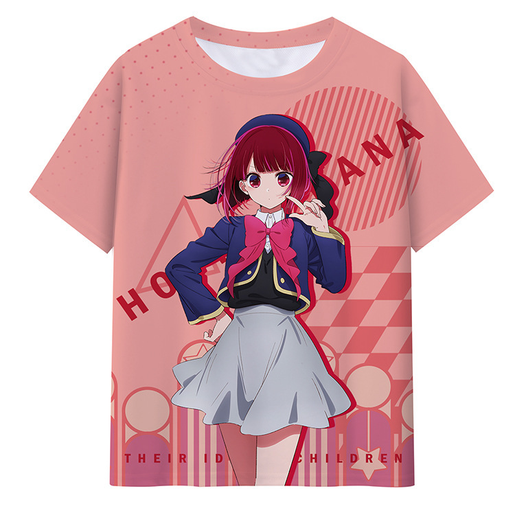 The T-Shirt I Recommend Is Digitally Printed with 3D Anime Hoshino Ai Peripheral Two-Dimensional Short-Sleeved Tops for Drop Shipping