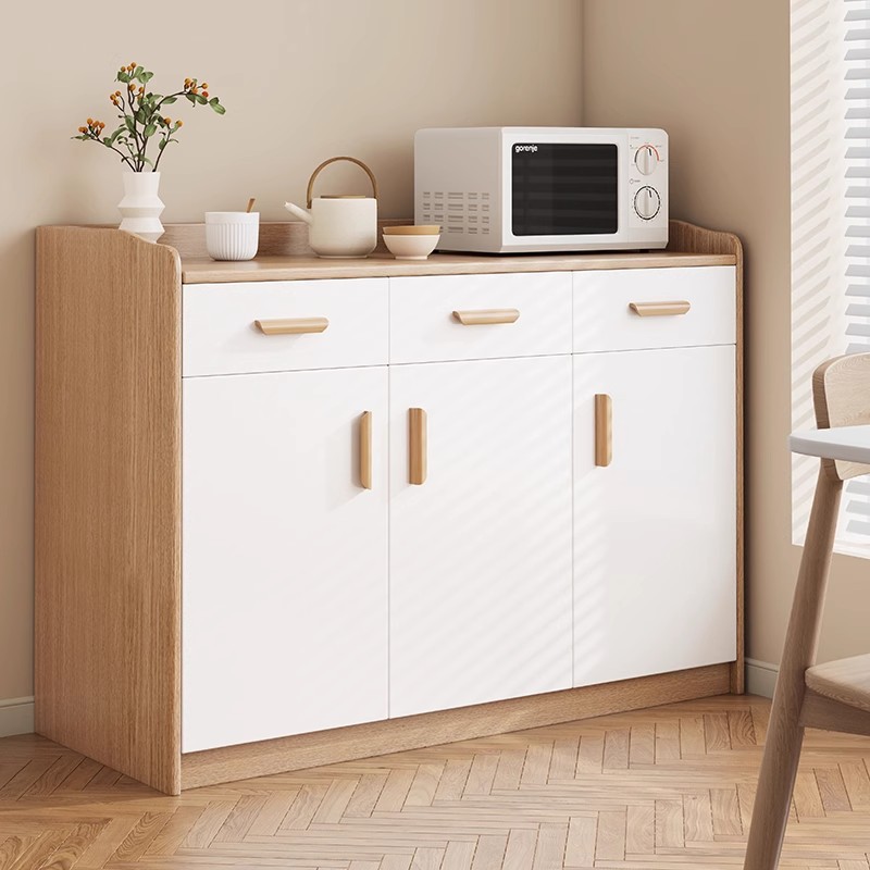 Sideboard Tea Cabinet Living Room Wall Cabinet Storage Cabinet Solid Wood Color Storage Low Cabinet Storage Cabinet Home Meal Preparation Cabinet