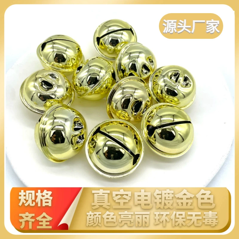 Цветное вакуумное покрытие Экологичный никелированный металлический колокольчик с одним словом Круглый Колокольчик в форме персика, Детские аксессуары для игрушек своими руками