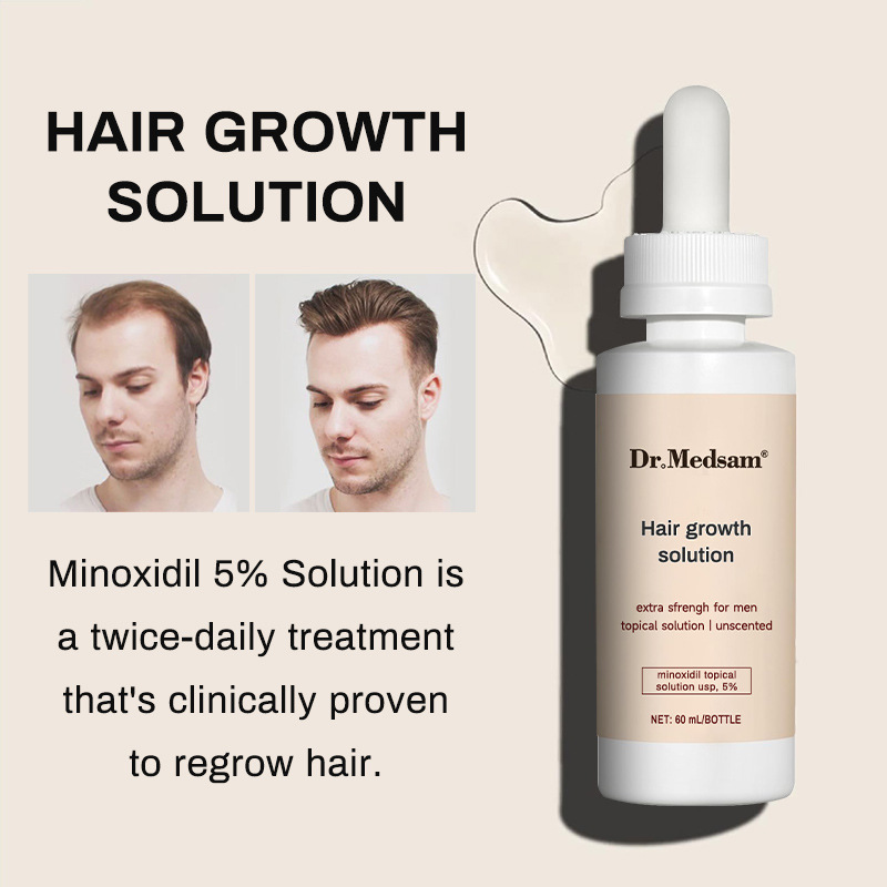 Men's hair thickening serum 5% minoxidil tincture hair growth essence scalp care cross-border hot product HairGrowth 4