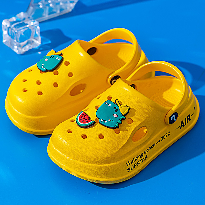 Zapatillas para niños casa verano niños interior lindo Eva bebé niños niñas dibujos animados lindo agujero zapatos