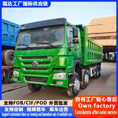 Manufacturer's cross-border HOWO classic dump truck, 12-wheel rear-tipping vehicle, daily necessities cross-regional transport tipper truck