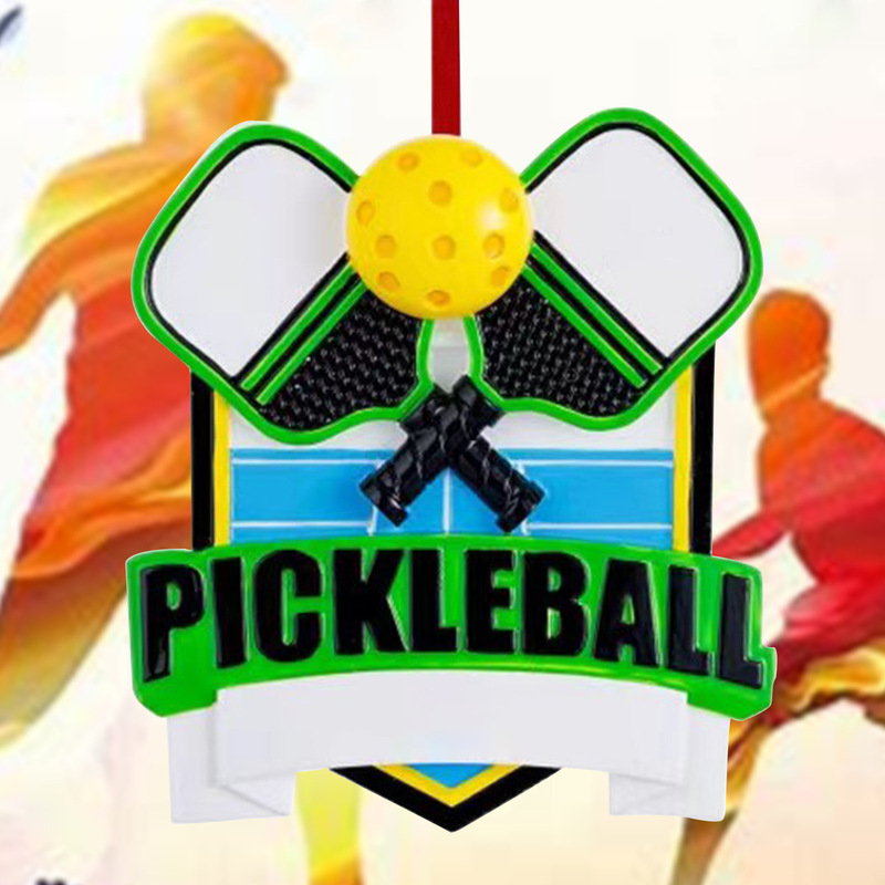 ピクセルボールマーク樹脂ストラップグリーンpickleball個性創意ファッション自転車装飾ストラップ|undefined