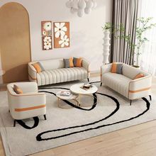 北欧现代简约沙发客厅双人三人组合卧室免洗沙发小户型出租屋家用