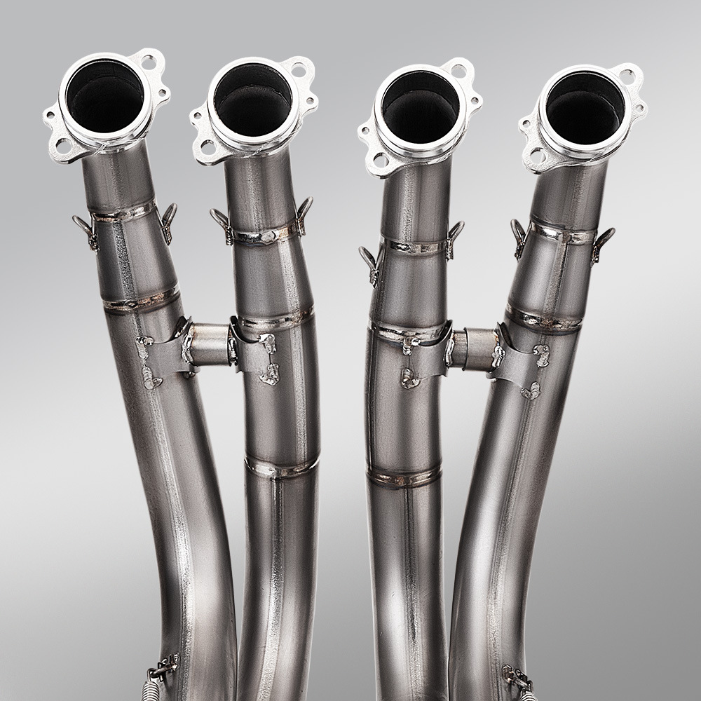 Suitable for motorcycle S1000RR modification, original factory diameter titanium alloy front exhaust pipe, non-destructive installation