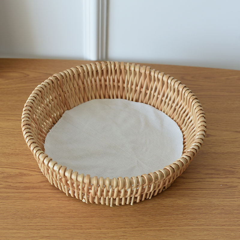 Cesta de pan al vapor cesto de almacenamiento de sauce cesto de frutas bambú trenzado cesto de pan verduras frutas secas caseras huevos bocadillos almacenamiento de tela cesta