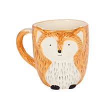 創意禮品杯工藝品動物杯狐狸造型陶瓷杯彩繪杯3D陶瓷馬克杯