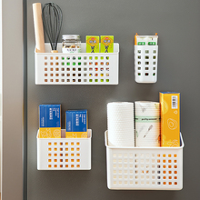 日本磁吸收纳盒冰箱侧面置物架磁铁免打孔壁挂式厨房保鲜膜储承义