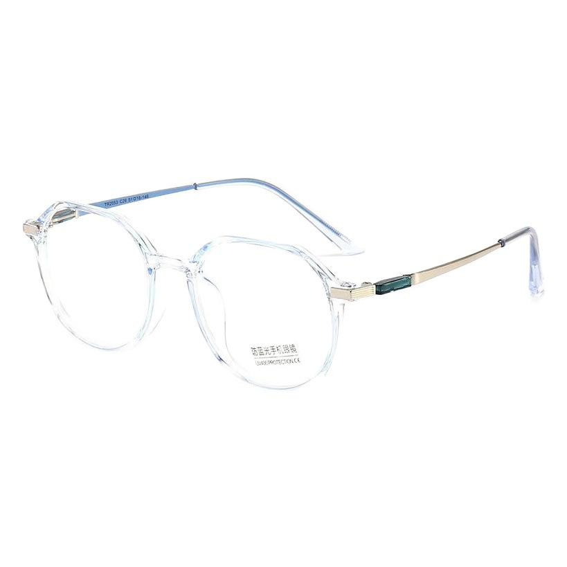 新しいファッションレトロ抗青色光メガネ小紅書イン学生メガネフレーム女性の多角形無地フラットミラー