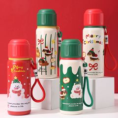 2024新型316ステンレスクリスマス保温カップ祝日プレゼント創意キャラクター弾頭保温ポット卸売り