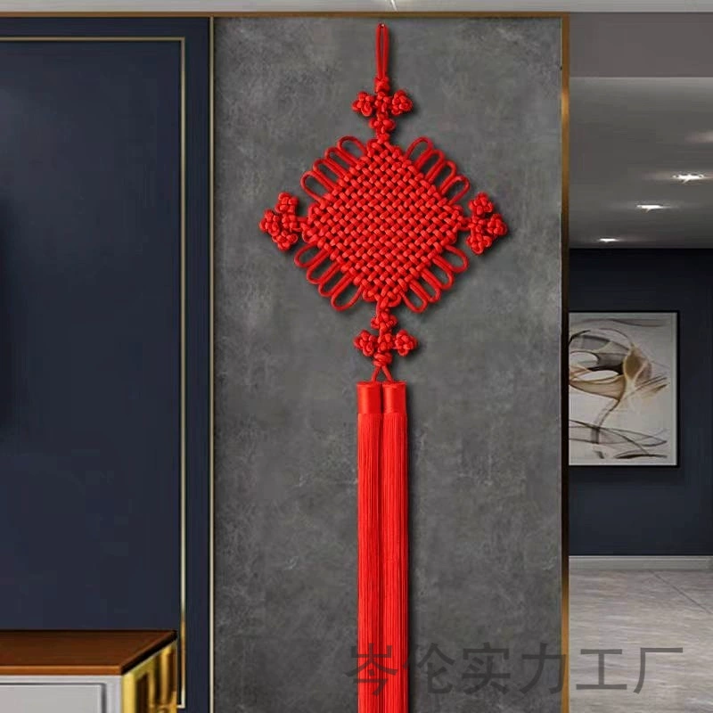 Настенный красный китайский узел для гостиной, подходит для всех сезонов, новый тканый китайский узел ручной работы для входа.