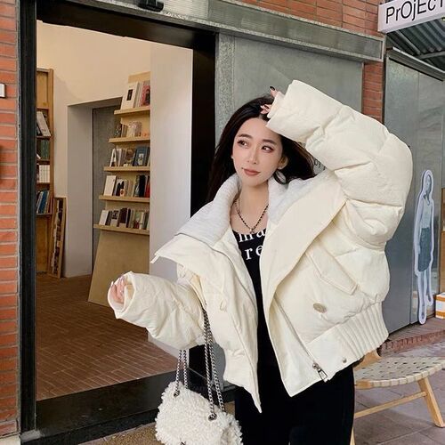 2024 New Women's Winter Short-Haired Han Style Loose Design Cotton Jacket, Small Figure Cotton Padded Coat for Students