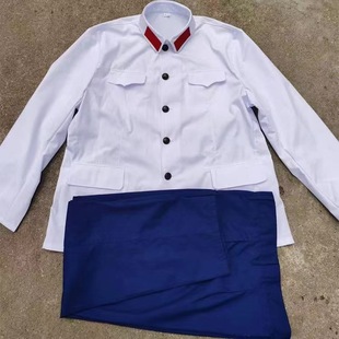 Old-Fashioned Suit with White Top and Blue Sea Style Suit, Performance Clothing, Party Clothing for Men and Women
