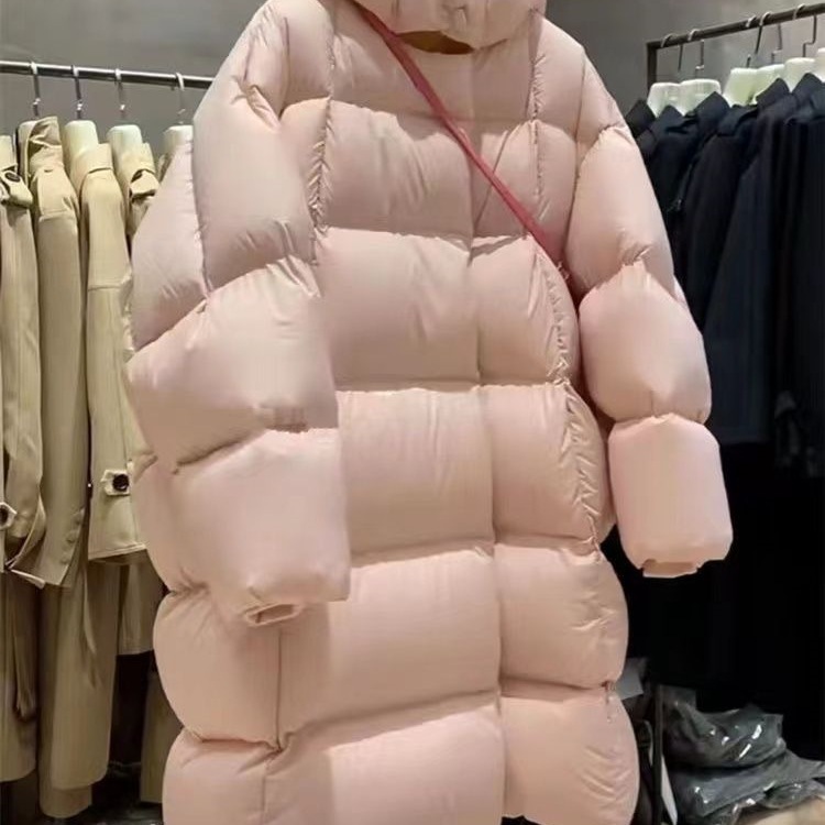 白鹅绒面包服~南油女装2025冬季新品加厚外套中长款连帽羽绒服女|undefined