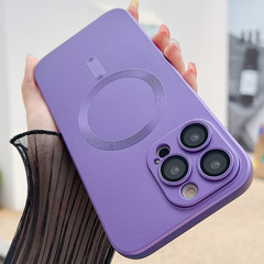 創意金屬漆磁吸三星S24ultra手機殼適用S23鏡頭膜S21U時尚S22plus