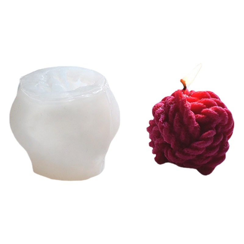 Transfronterizo ins Super caliente bola de lana nudo silicona vela molde yeso aromaterapia hecho a mano DIY fondant arcilla adornos