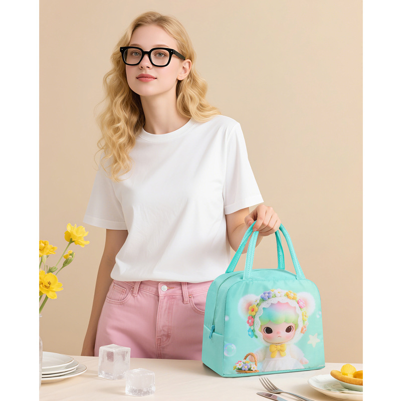 Transfronterizos nuevos dibujos animados lindos bolsas de almuerzo portátiles bolsas de aislamiento térmico bolsas de hielo con comida bolsas de almuerzo para niños pequeños bolsas de viaje