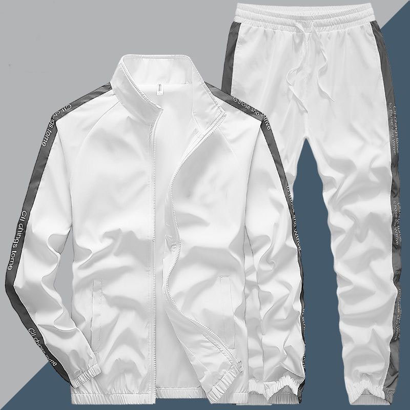 Source Manufacturer Erkai Live Jacket Jacket Men's Spring and Autumn Sports Suit Young and Middle-Aged Casual Fashion