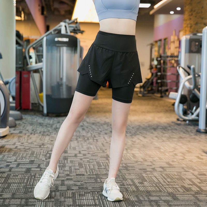 Pantalones deportivos de mujer, pantalones cortos de secado rápido, pantalones cortos transpirables con bolsillo de yoga, pantalones cortos para mujeres de comercio exterior