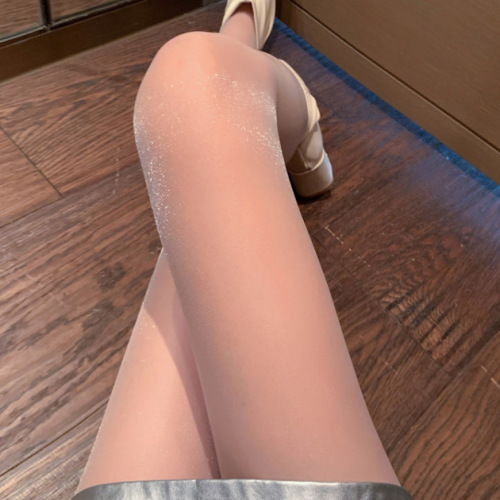 Ultra-thin 0d one-line crotch invisible seamless stockings for women anti-snatch fully transparent sexy flesh-colored pantyhose for summer