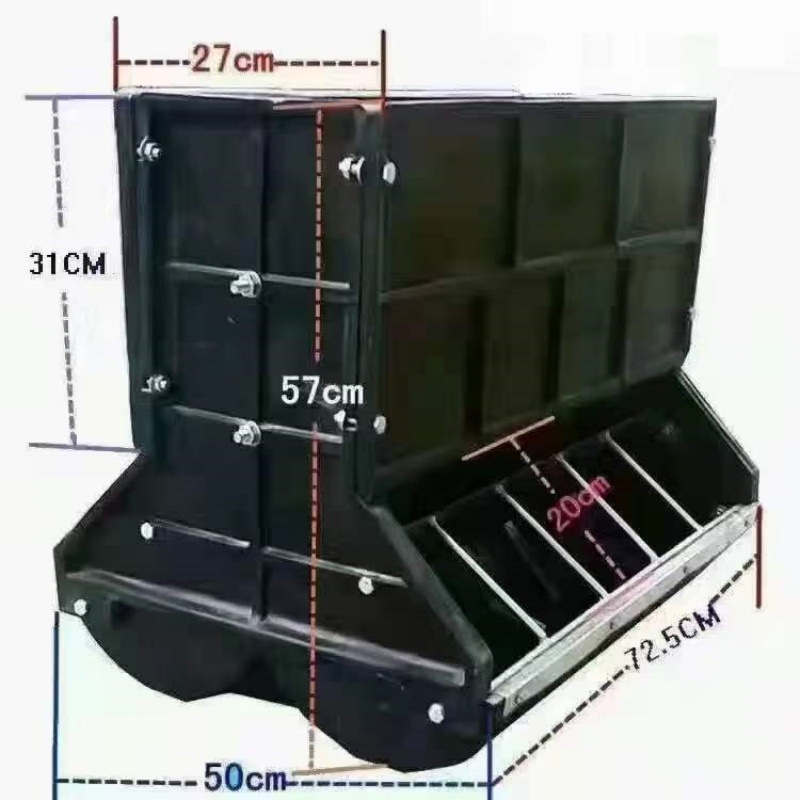 Canal de alimentación negro de plástico de ocho agujeros de doble cara, cama de incubación, canal de alimentación de lechones, canal de material de incubación de lechones, canal de material de plástico compuesto de doble cara