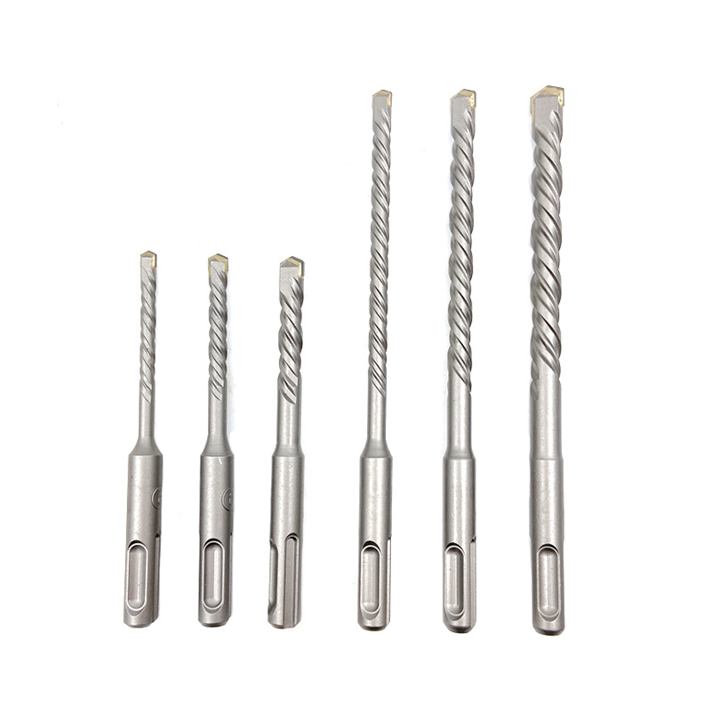 Round shank construction drill set multi-specification stone percussion drill twist drill 6-piece set hand electric drill bit wholesale