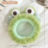 Demi-season plush green headband, cartoon hairpins for face washing, frog