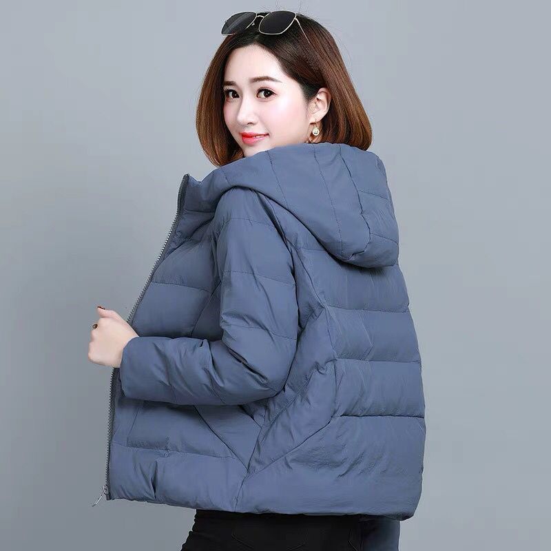 2023 Big Sale Cotton Jacket Women's Fashion Loose Short Korean Style Cotton Jacket Hooded Slim Easiest for Match Winter Cotton Jacket Women