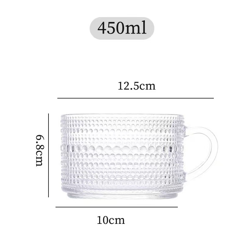 Inventario de alto valor retrógrado flor de sol relieve taza de leche de desayuno taza de avena con tapa con cuchara taza de ensalada