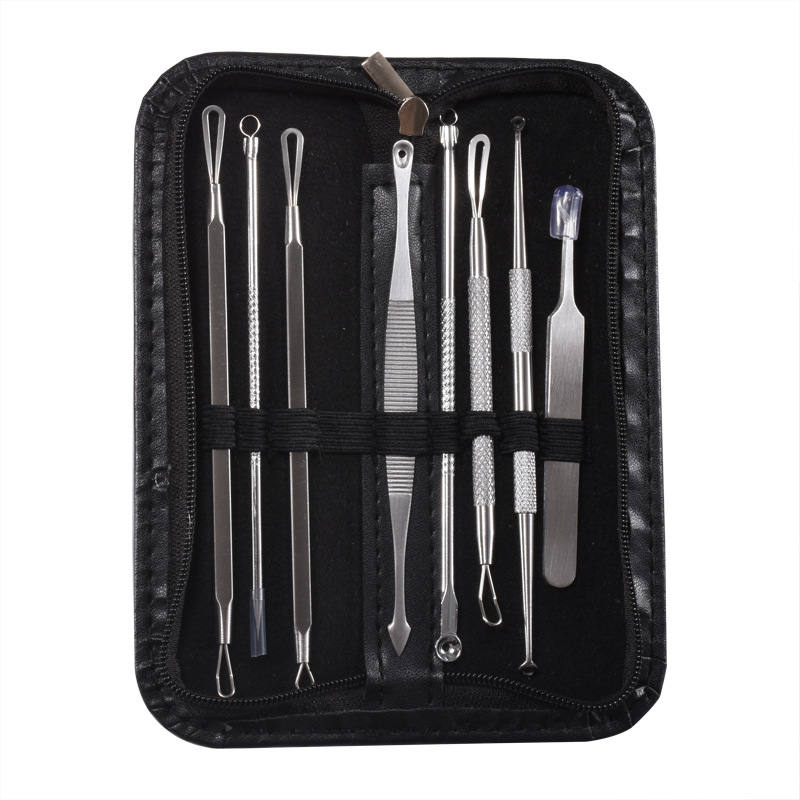 Conjunto negro de 8 piezas