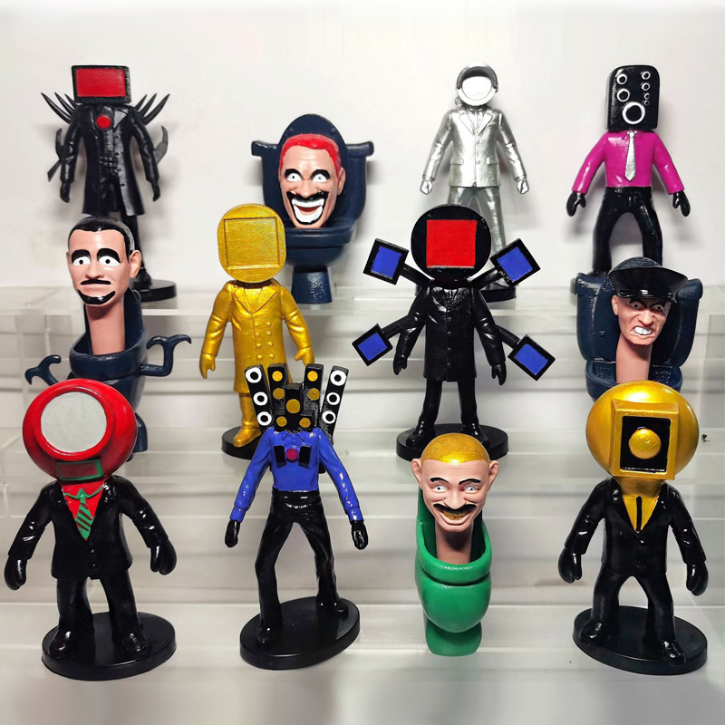 Toilet Man TV Monitor hombre muñeca Titan Monitor hombre y toilet hombre de juguete hecho a mano modelo de hombre de audio