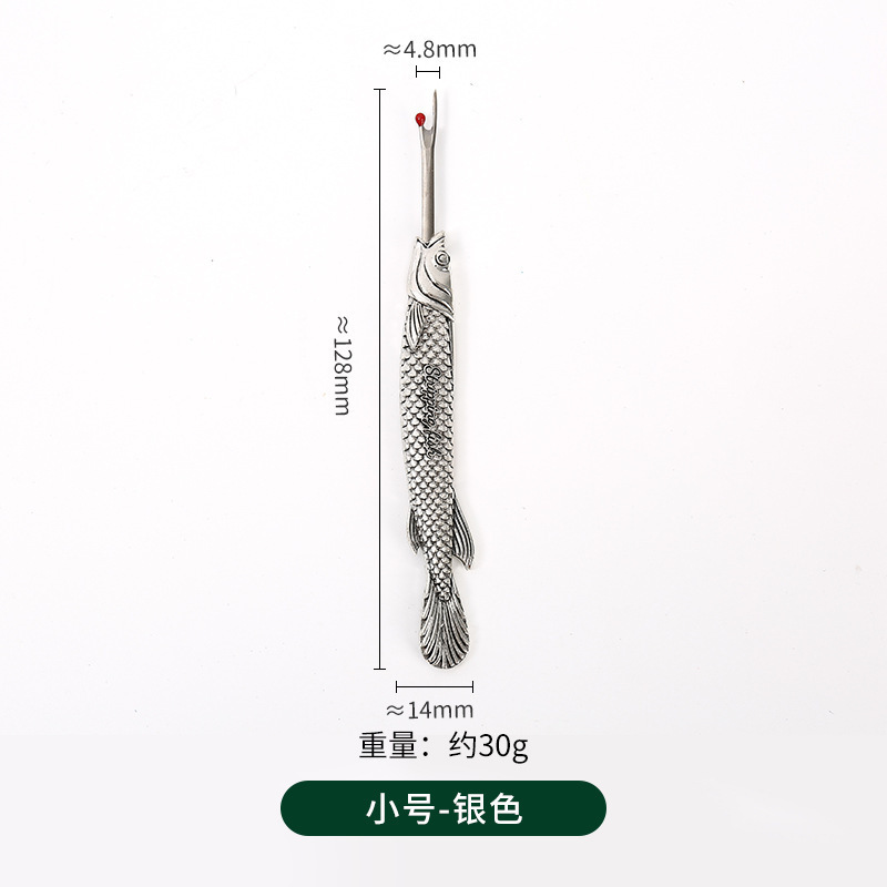 Fabricante de estilo europeo retro tipo pez pequeño divisor herramienta de bricolaje cosida a mano dispositivo de corte de hilo cuchillo de punto de cruz