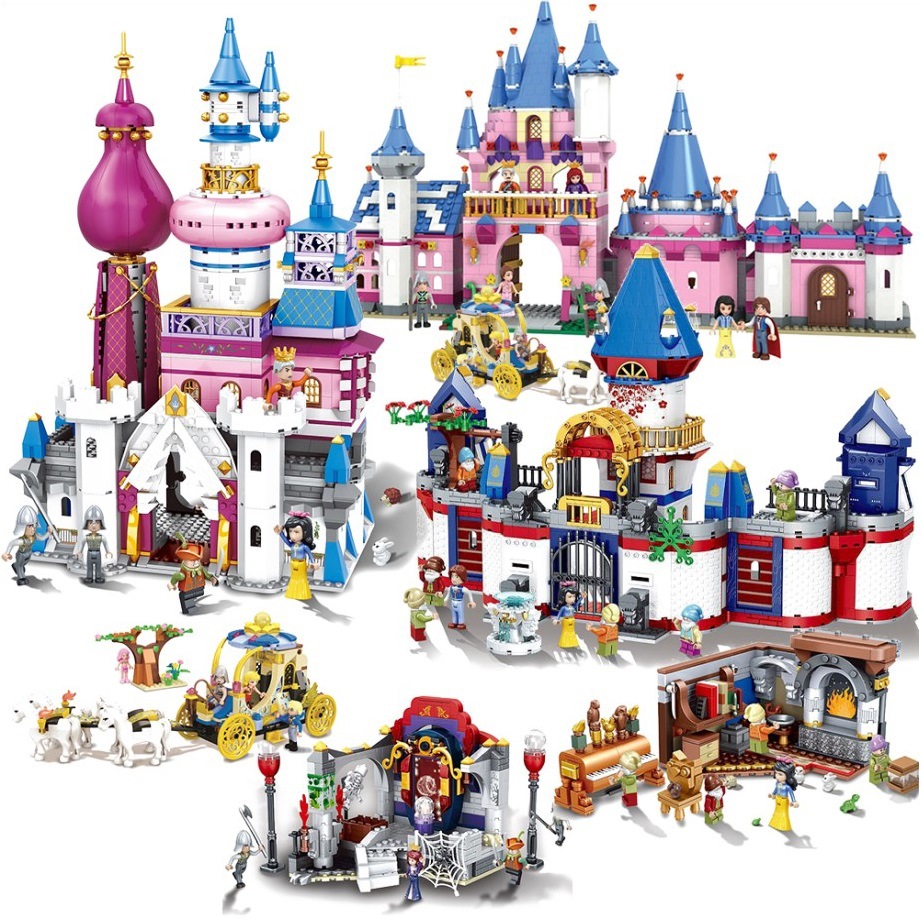 Wei Le Snow White Castle Girls DIY Building Street View Villa Model Building Assembled Building Blocks Gift Toys