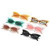 Retro street glasses solar-powered hip-hop style for adults, sunglasses for traveling, European style, cat's eye