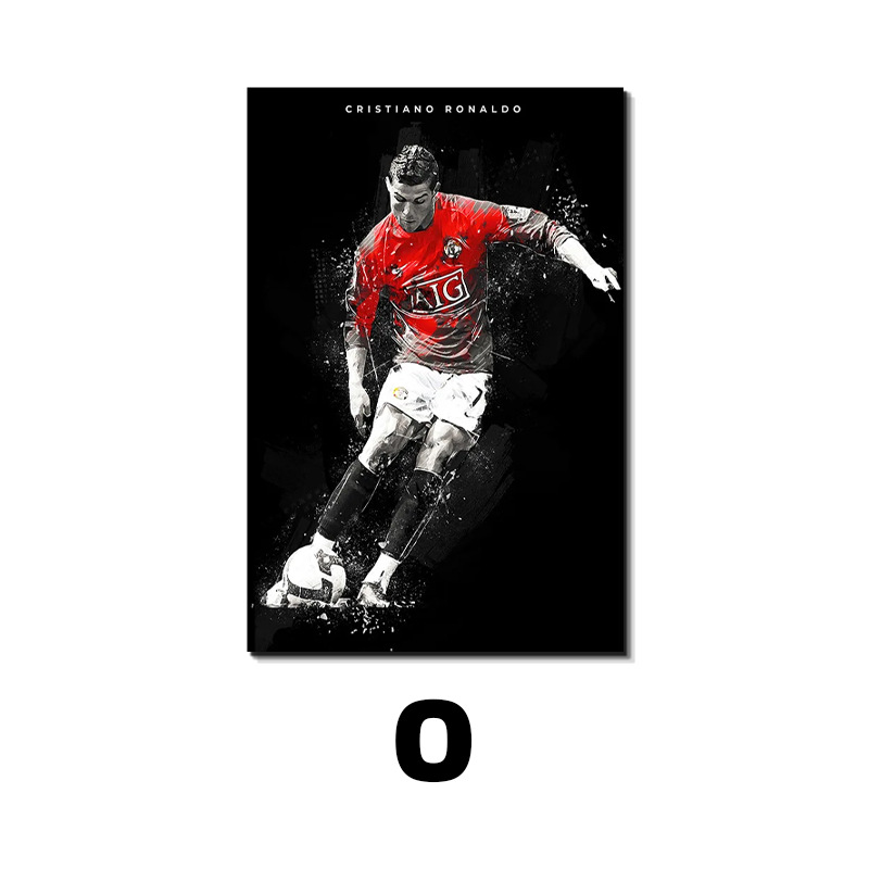 Estrella del fútbol Messi Decoración Pintura Carteles Copa del Mundo Deportistas Sala de estar Dormitorio Paredes Pintura en lienzo Jet