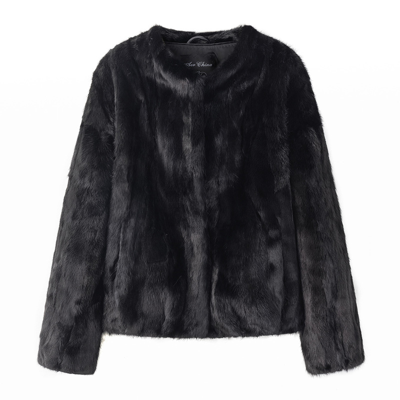 2025 New Model for Petite Sizes, Imported Velvet Mink Fur Coat with Fashionable Young Style Mink Fur Trim