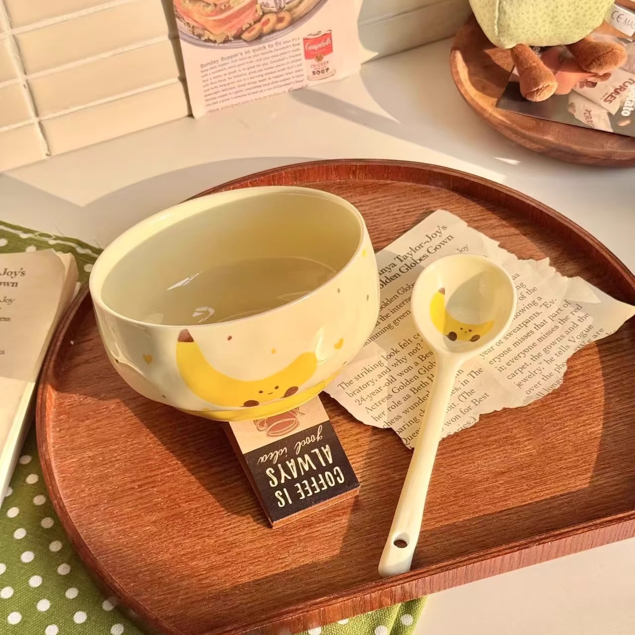 【Yellow Banana】4.65-inch rice bowl + exclusive spoon