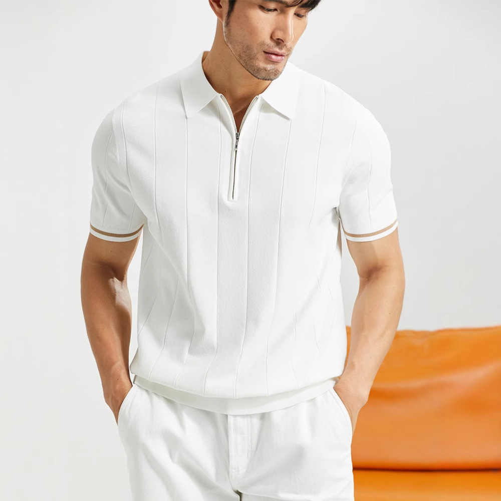 Nueva ropa de hombre 2023 nuevo verano transpirable antiarrugas seco hombres de negocios casual solapa manga corta Camiseta polo camisa