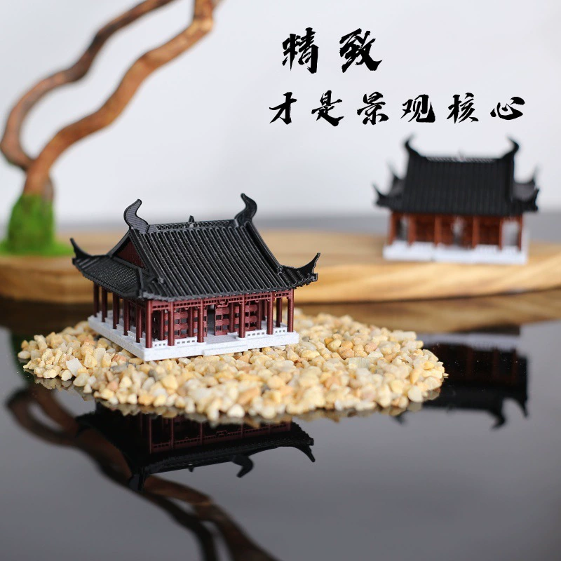 Микропейзажные украшения, древние архитектурные украшения павильонов в китайском стиле, бонсай из камней, резервуары для воды и земли, ландшафтные украшения для аквариумов.