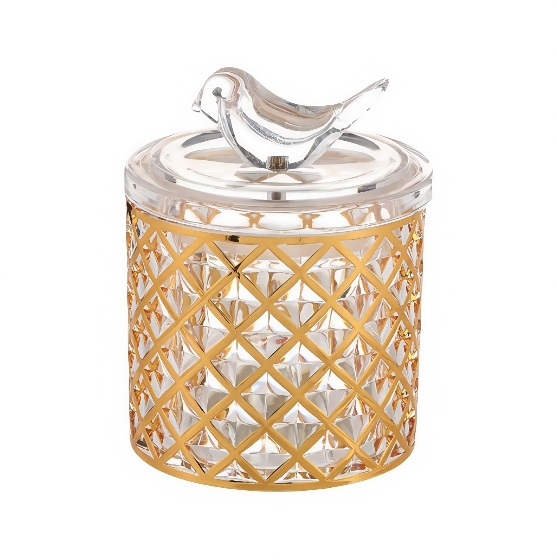 Acrylic Sealed Jar, Food-Grade Tea Canister, Kitchen Storage Sealed Box, Diamond-Shaped Storage Jar, Sealed and Moisture-Proof