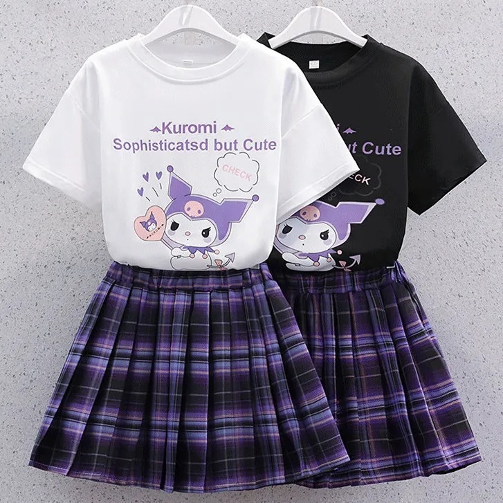 女児学院風スーツtシャツスカート夏服ネット赤中大童女の子jkフリルスカート洋気2点セット潮|undefined