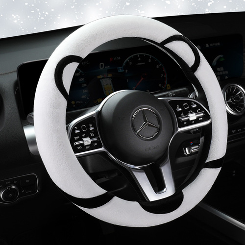 Factory Custom Car Steering Wheel Cover New Style Cartoon Short Plush Steering Wheel Cover Multiple Options Available
