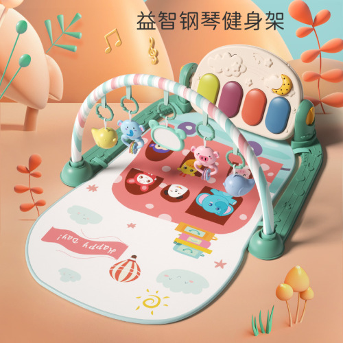 New Cross-border Baby Fitness Frame Toy Music Crawling Mat for 0-1 Year Old Babies Foot Piano Game Mat Early Education