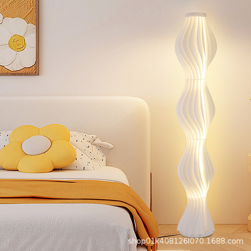 Grass skirt floor lamp living room lamp Nordic bedroom sofa side atmosphere lamp cream wind Net red ins vertical table lamp Grass skirt floor lamp living room lamp Nordic bedroom sofa side atmosphere lamp cream wind Net red ins vertical table lamp
