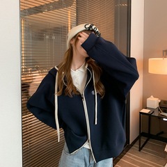 Ader スウェットシャツ女性の春服新しいジャケット小さな香りカジュアルルーズレイヤードジッパーカーディガン服トップ