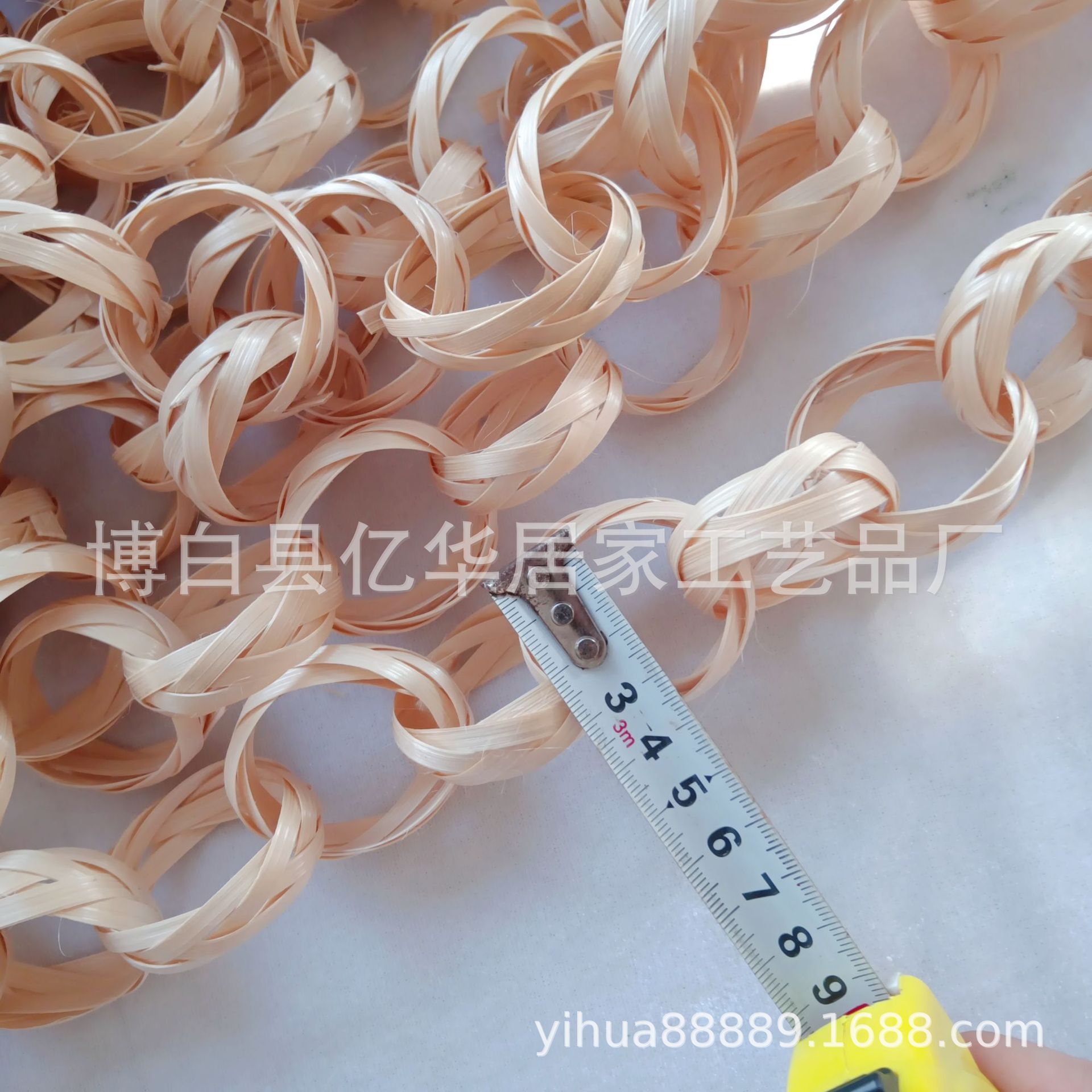 竹编竹帘竹圆圈竹串竹链条竹制品区角手工编织竹子创意悬挂吊饰品-阿里巴巴